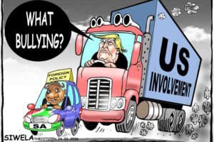 Cartoon US South Africa bullying