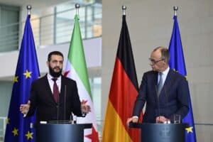 Syrian leader visits Germany to talk war, recovery, refugees