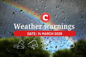 Weather forecast for 14 March 2026
