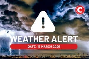 Weather forecast for 15 March 2026