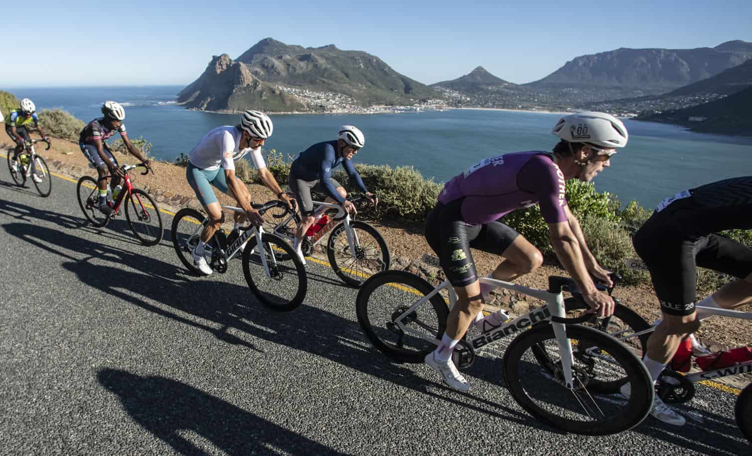 Cyclists on Chapmans Peak