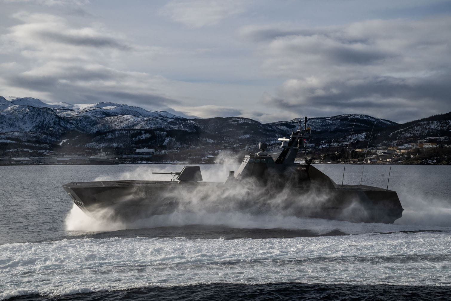 A Skjold-class Corvette of the Norwegian Navy