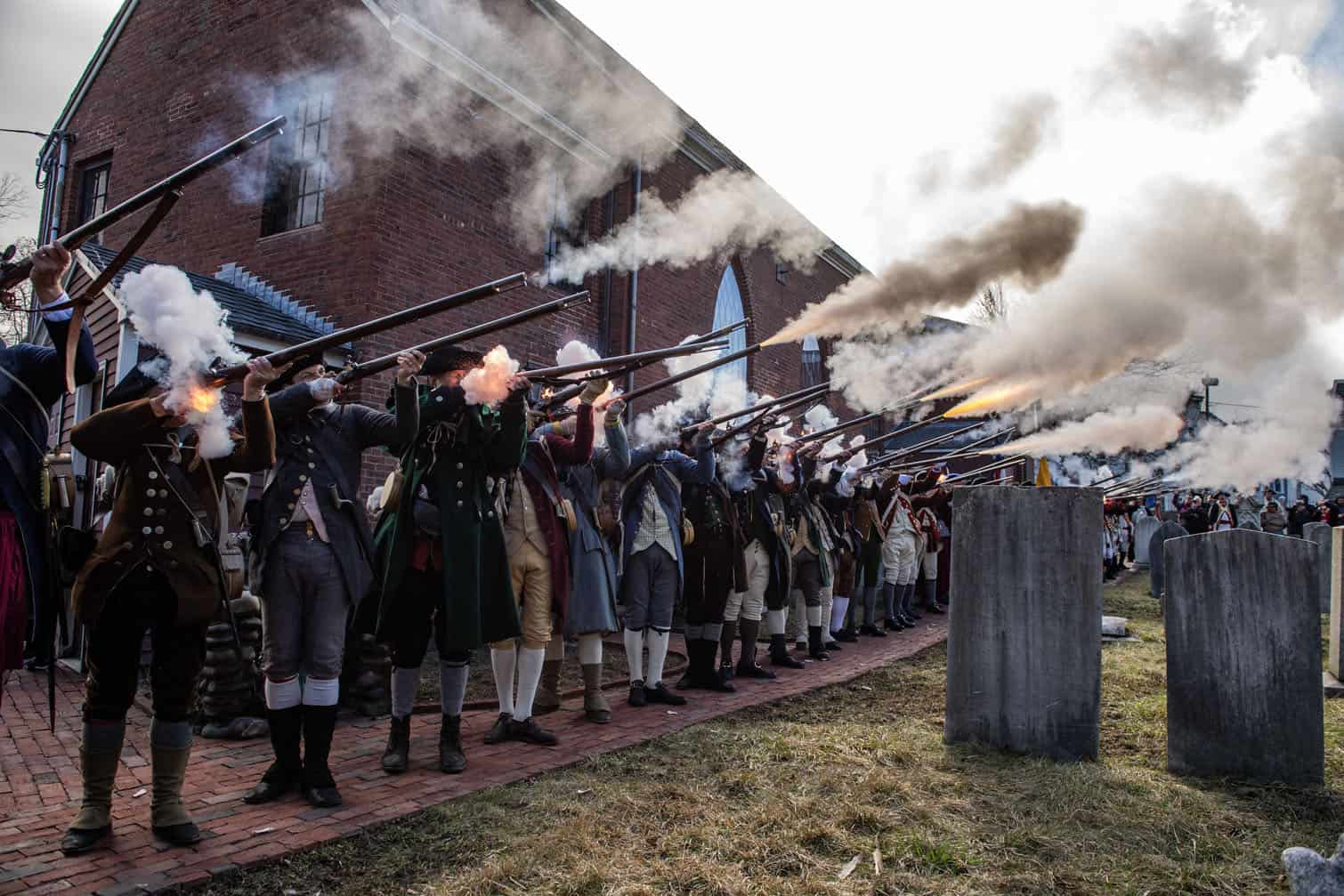US Revolutionary War reenactors