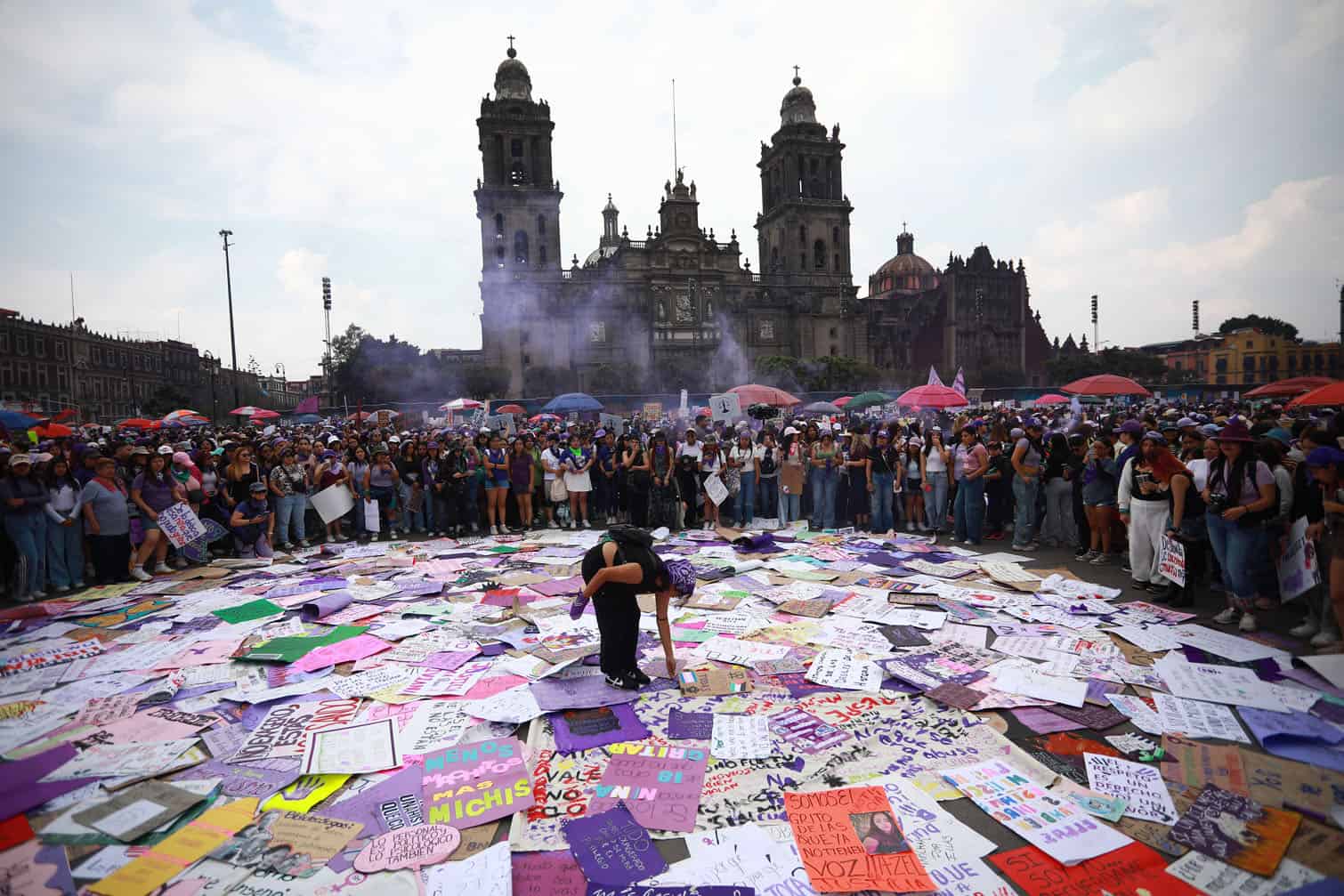 Demonstration to mark International Women's Day in Mexico City