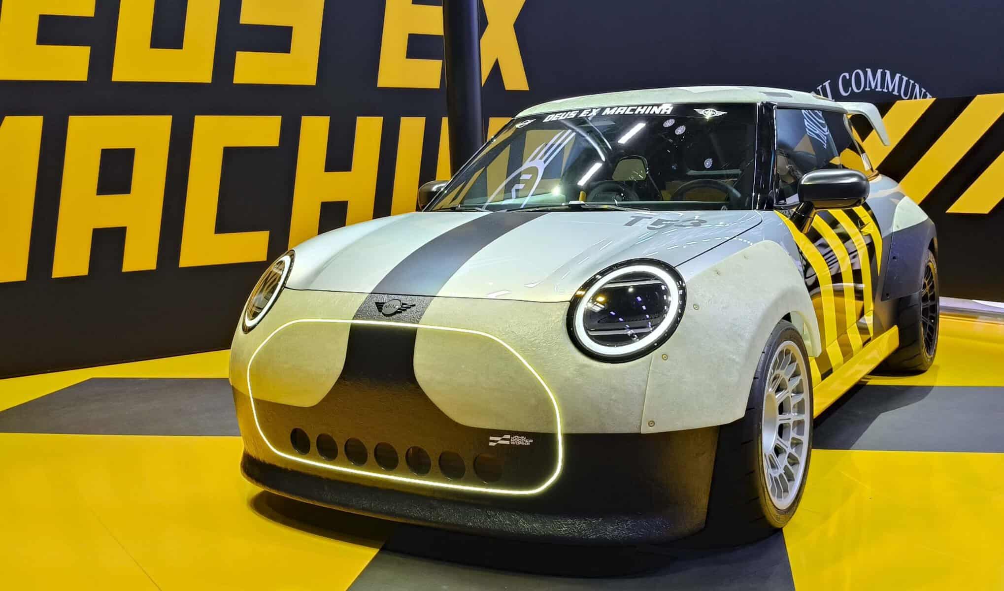 A Mini Cooper concept car