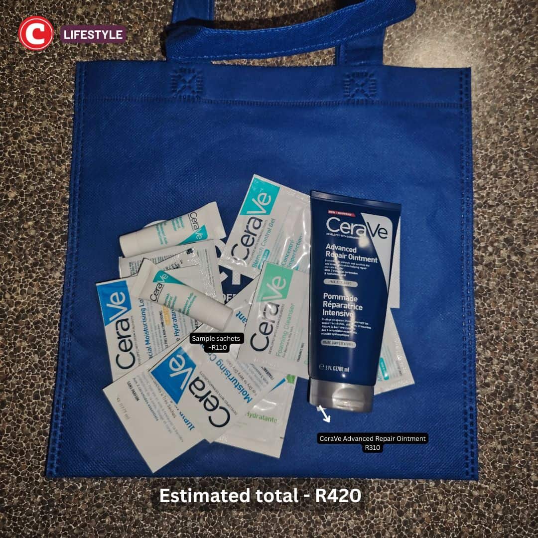 A look at the value of the Takealot House of Beauty goodie bag. Photos: Kaunda Selisho