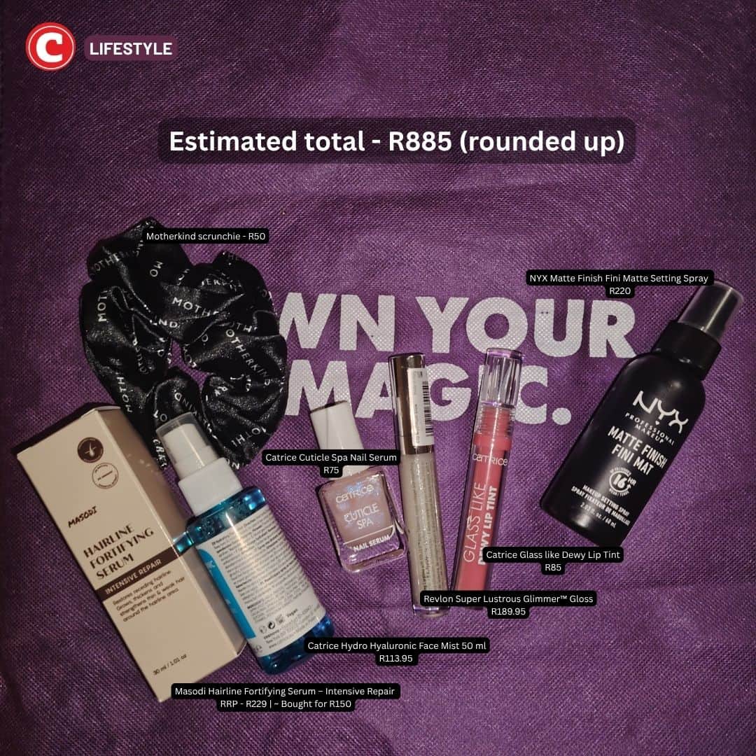 A look at the value of the Takealot House of Beauty goodie bag. Photos: Kaunda Selisho