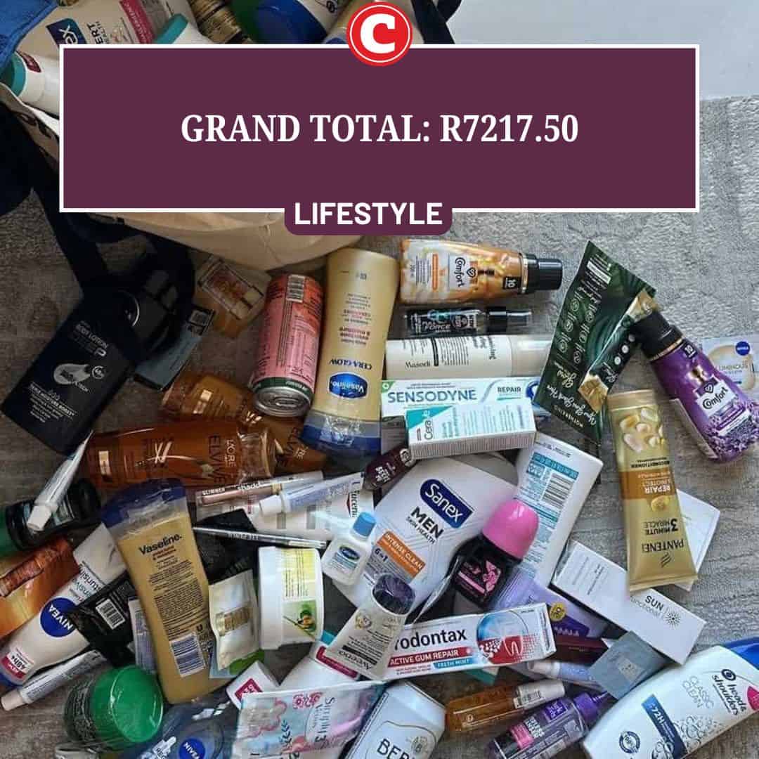 A look at the value of the Takealot House of Beauty goodie bag. Photos: Kaunda Selisho