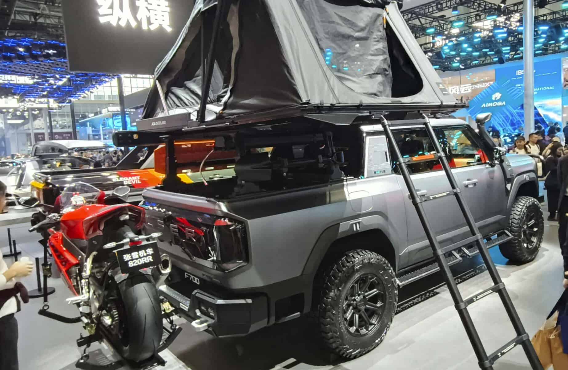 A Jetour F700 kitted out for camping