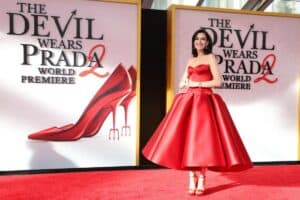 US actress Anne Hathaway attends the world premiere of "The Devil Wears Prada 2" at Lincoln Center in New York City, on April 20, 2026. Picture via ANGELA WEISS / AFP
