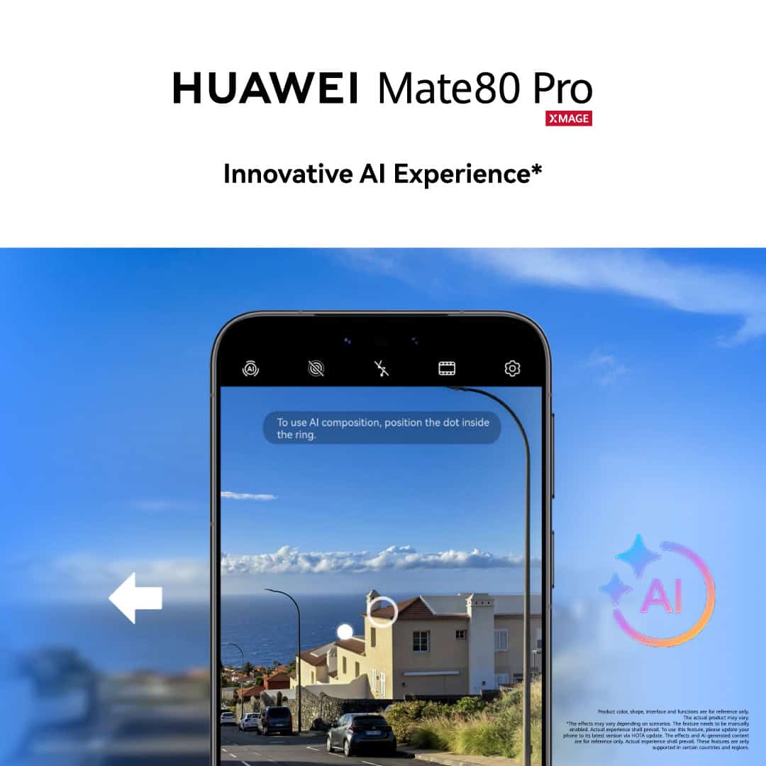 AI Composition in the Huawei Mate 80 Pro. Picture: Supplied
