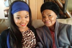 Nonhle Thema with her mother