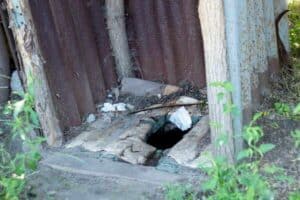 One thousand pupils share two overflowing pit toilets daily