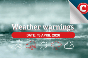 Weather forecast for 15 April 2026