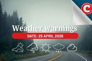 Weather forecast 25 April 2025