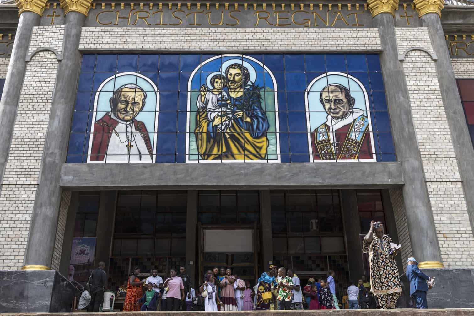 A mosaic depicting Pope John Paul II