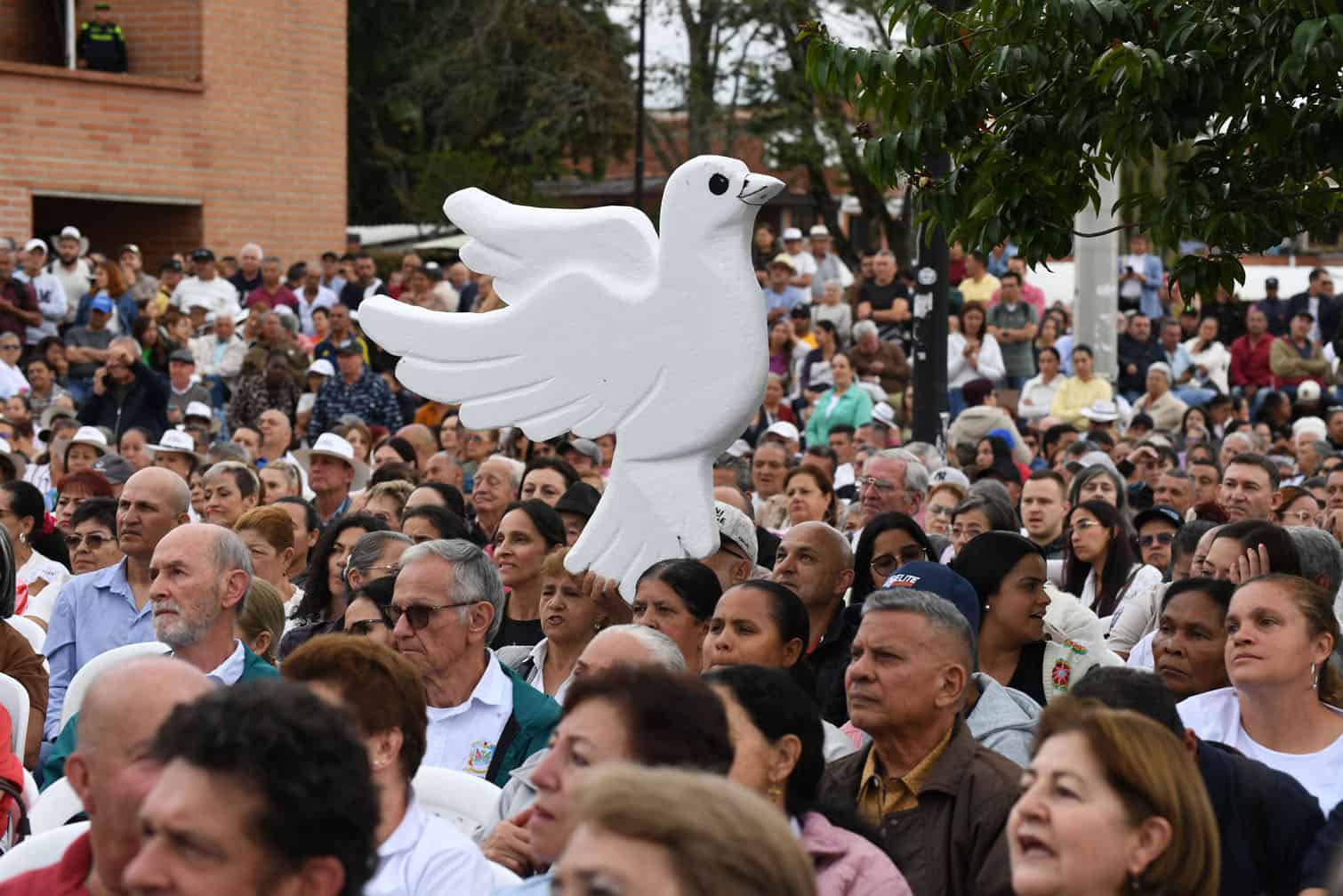 A supporter of Colombia's presidential candidate Paloma Valencia