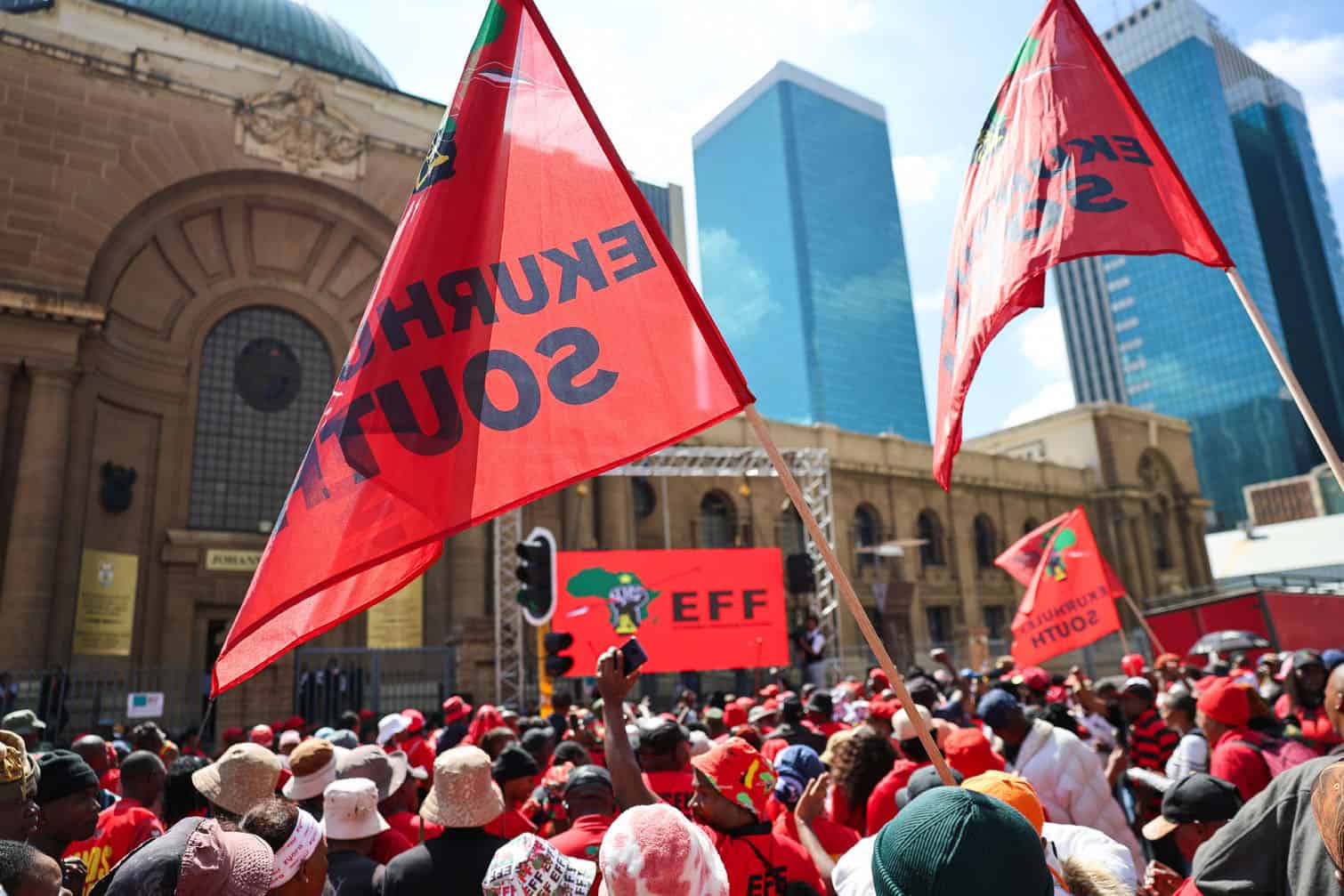 EFF Members Gather Outside Joburg High Court In Support Of Julius Malema