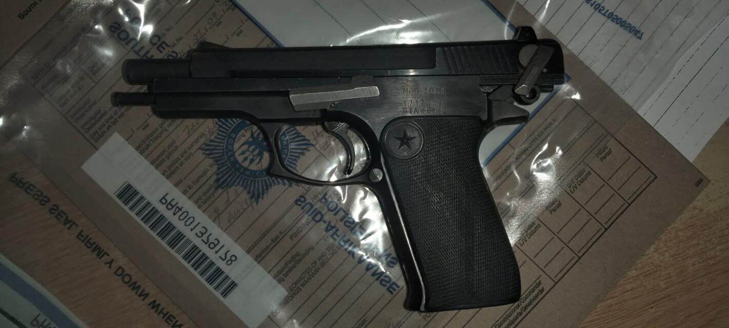 illegal possession of firearm, arrests, chase, stop and search operation, April