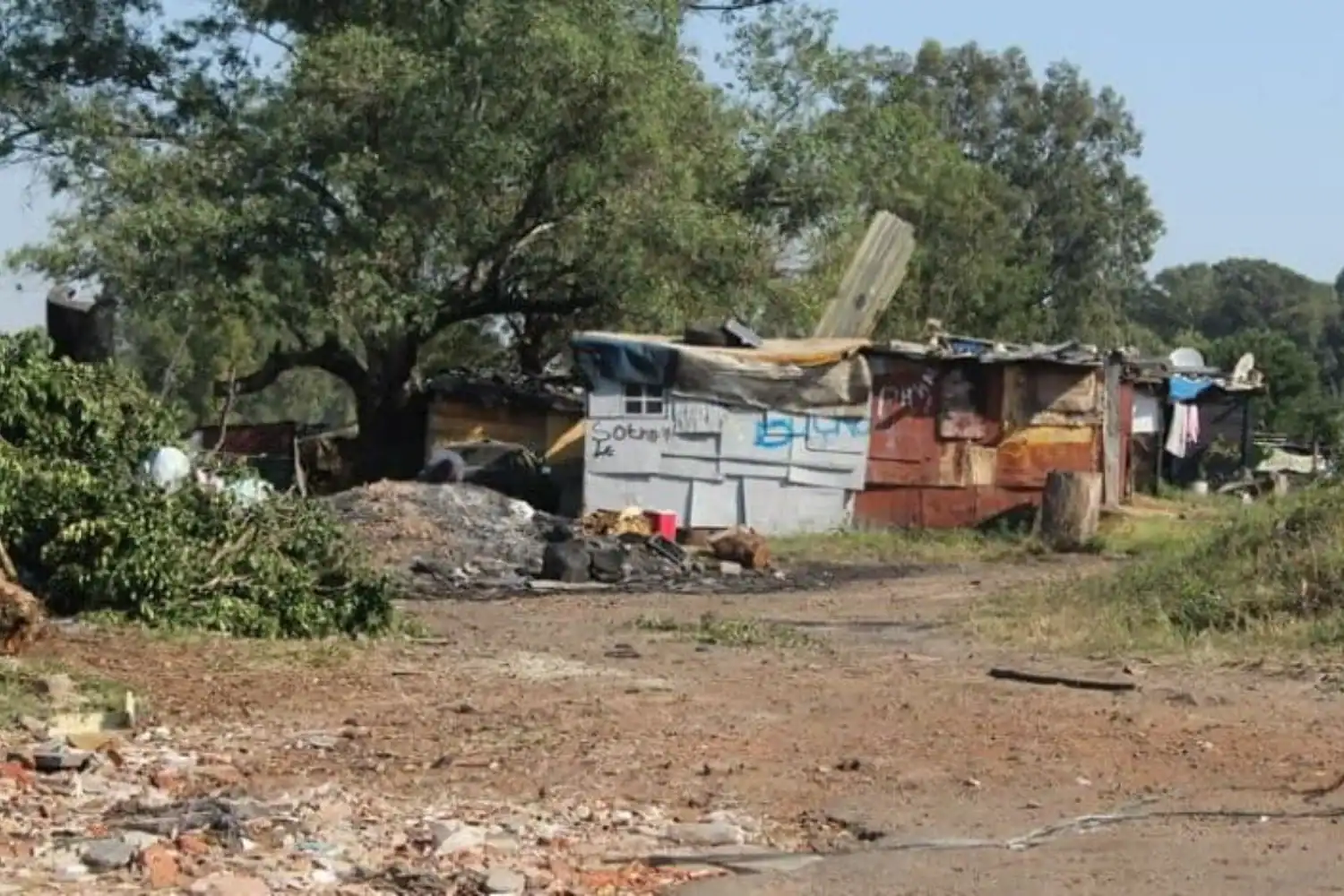 The informal settlement located near the train station in Alberton North.