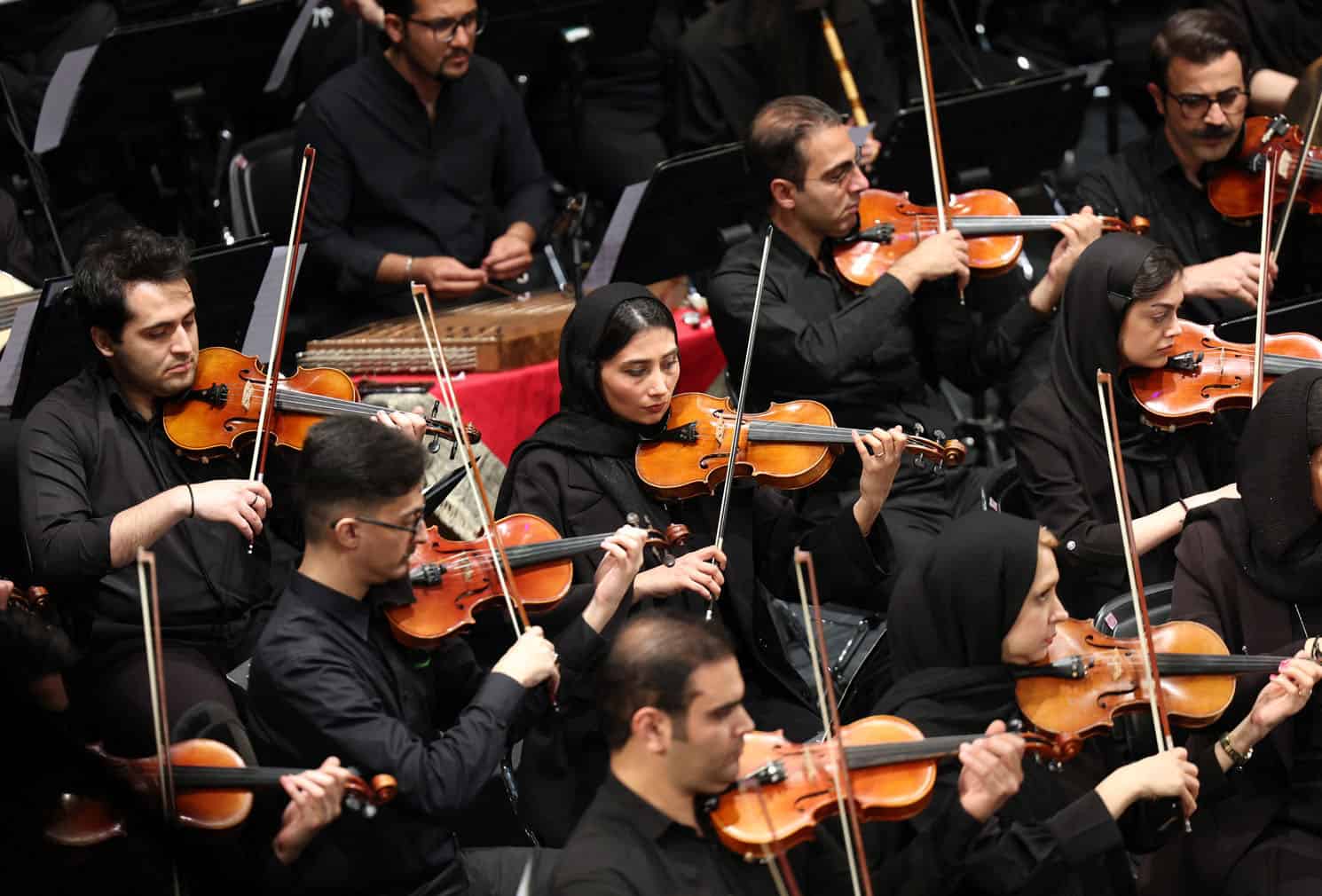 Members of Iran's National Music Orchestra