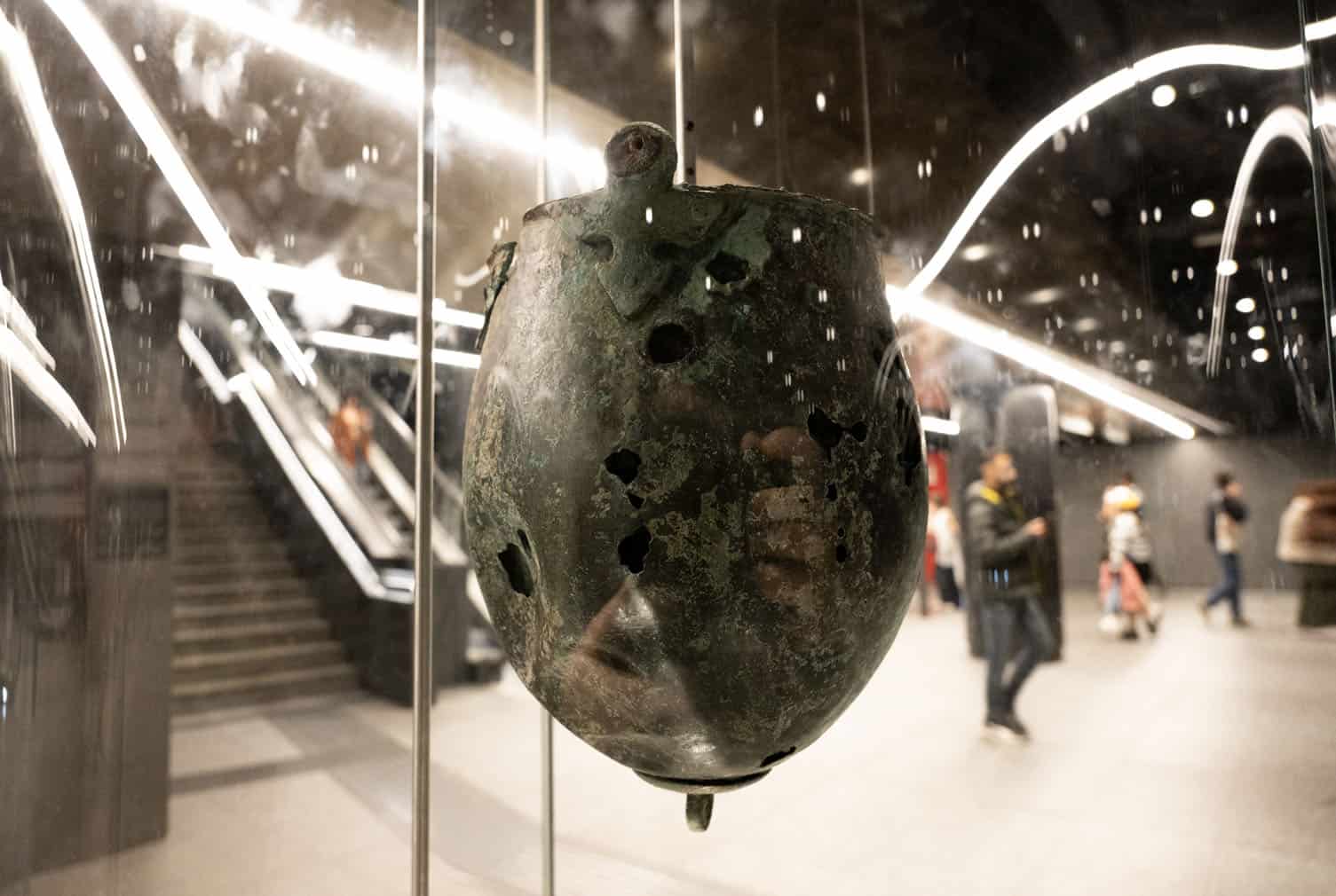 Artifacts unearthed during the construction of the new metro line