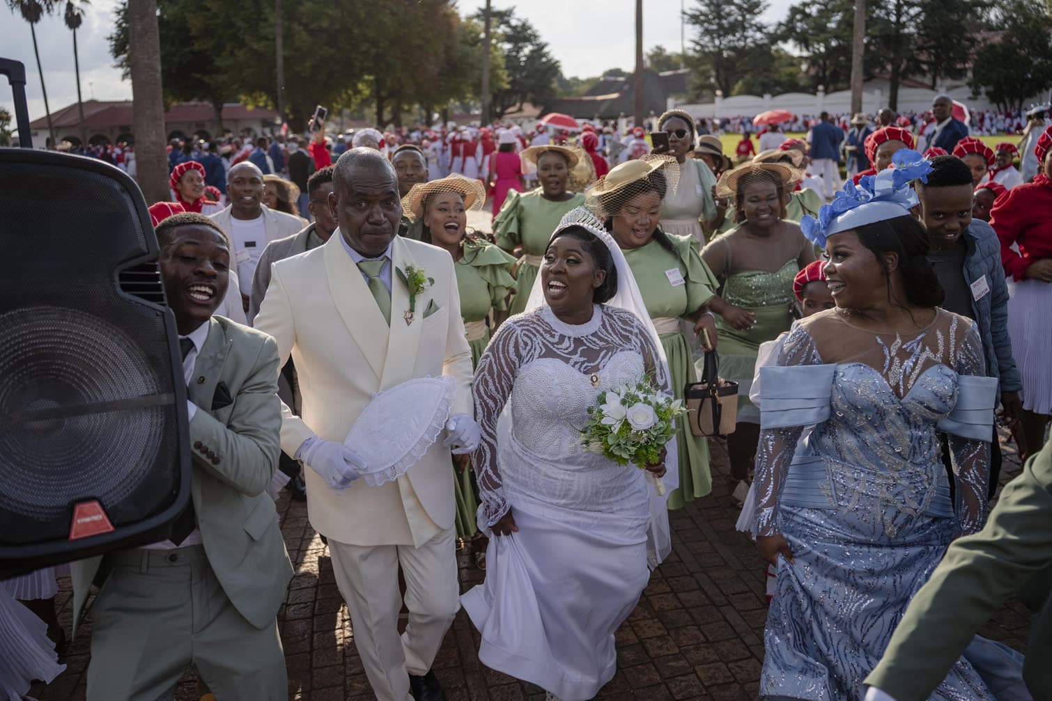 More than 50 couples attend a mass wedding ceremony