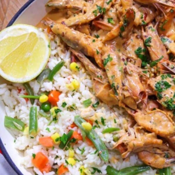 Recipe of the day: Grilled lemon garlic prawns, butter rice and green salad