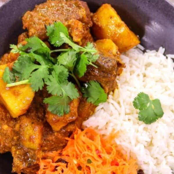 Recipe of the day: Mother-in-law beef curry with rice and carrot salad