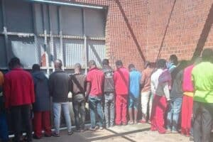 Some of the suspects who were arrested during the operation.