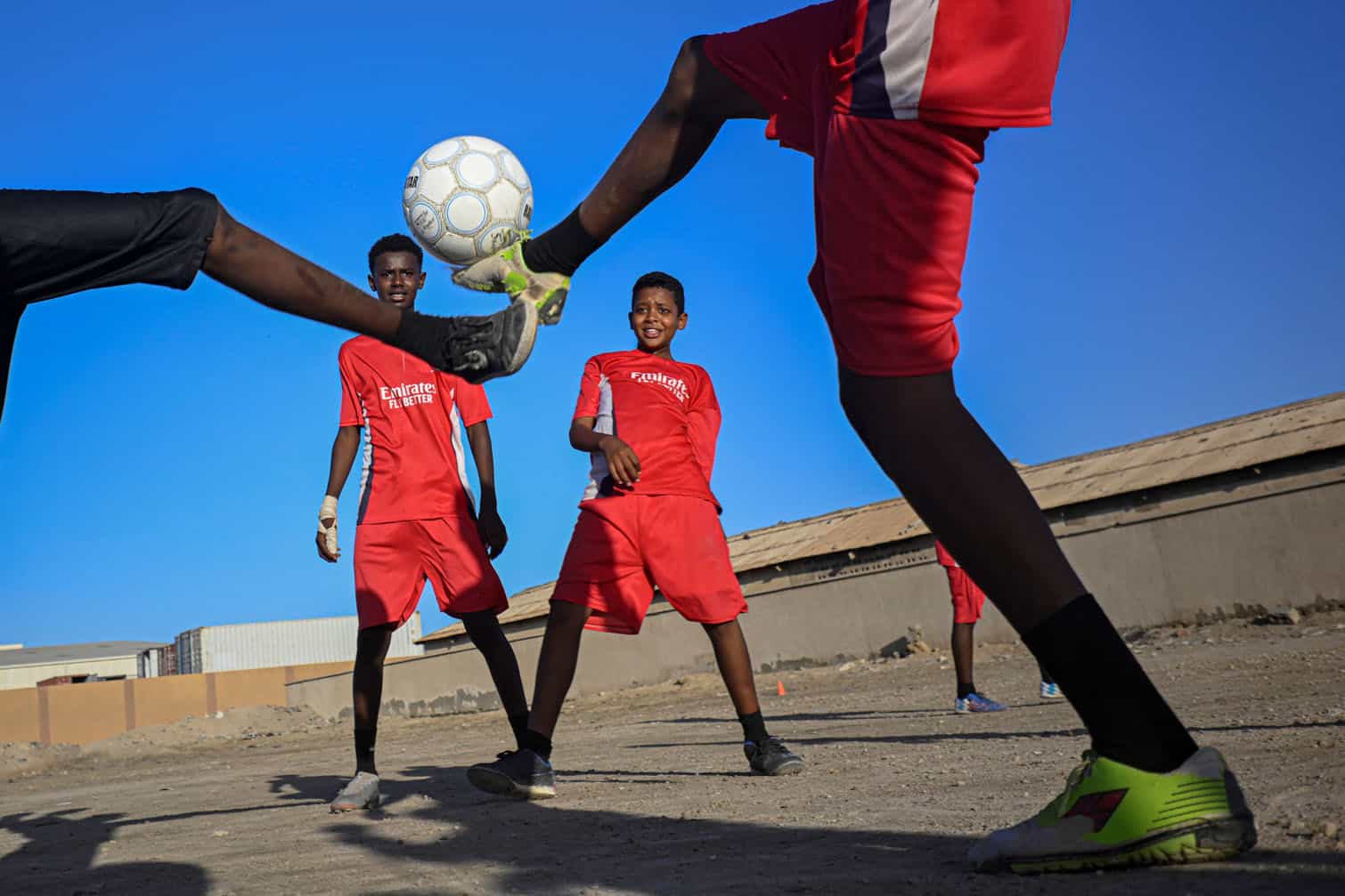 Young Sudanese footballers