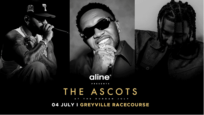 For the first time in Durban July history, the event will host three international headliners on one stage, Bryson Tiller, Masego, and Grammy Award winning DJ Mustard. Picture: Supplied, Aline Media Group