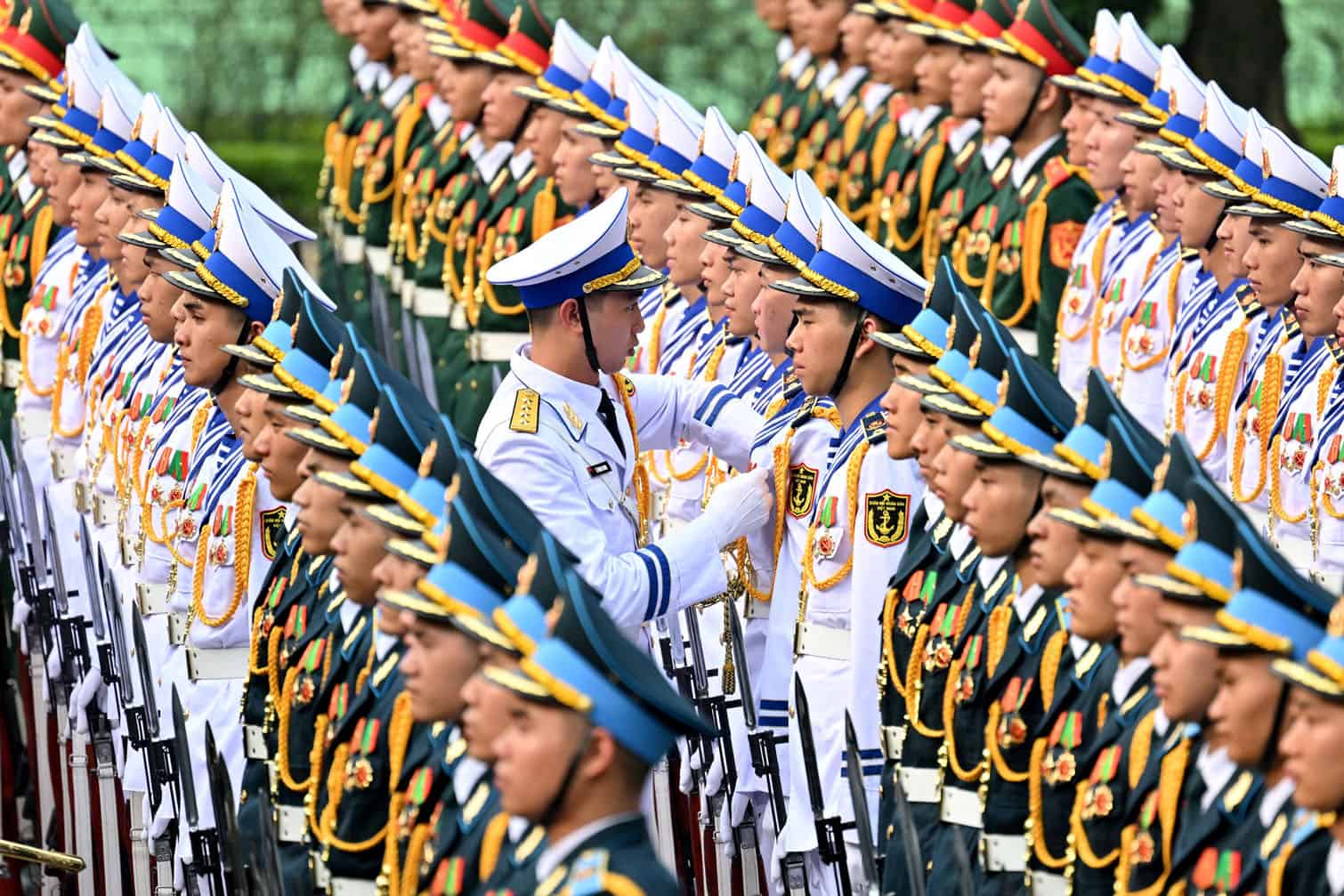 Members of a Vietnamese honour guard