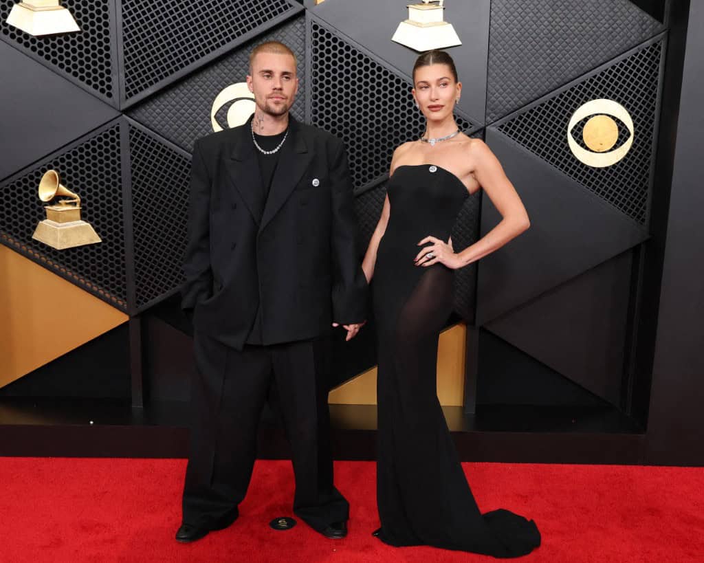 Justin Bieber and Hailey Bieber attend the 68th Grammy Awards on 1 February 2026 in Los Angeles, California. Picture: Amy Sussman/Getty Images/AFP