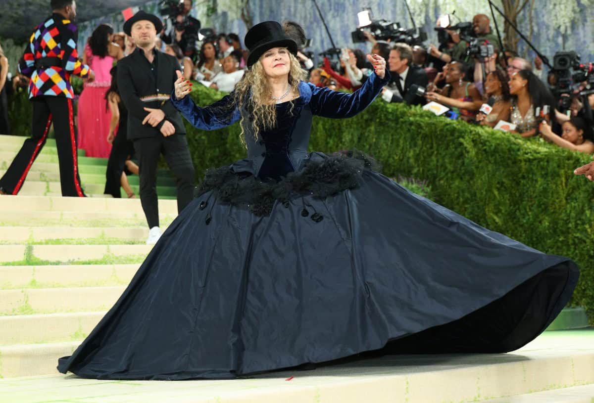 US singer-songwriter Stevie Nicks arrives for the 2026 Met Gala celebrating 