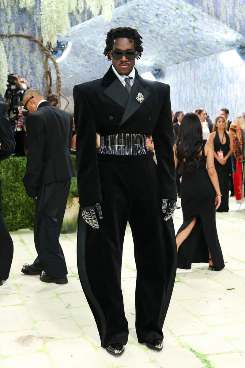 Model Wisdom Kaye arrives for the 2026 Met Gala celebrating 