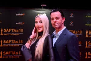 Mel and Peet Viljoen at the 18th Annual South African Film And Television Main Awards at Gallagher Convention Centre on 26 October 2024 in Midrand, South Africa. Picture: Gallo Images/Oupa Bopape