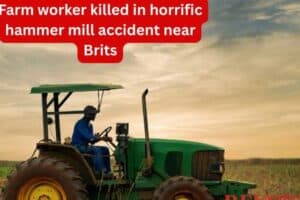 A Farm worker was killed in a horrific hammer mill accident near Brits.