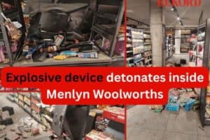 An explosive device detonates inside the Menlyn Woolworths.
