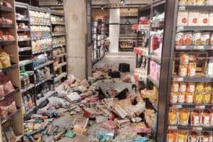 Blast damage at Woolworths Menlyn.