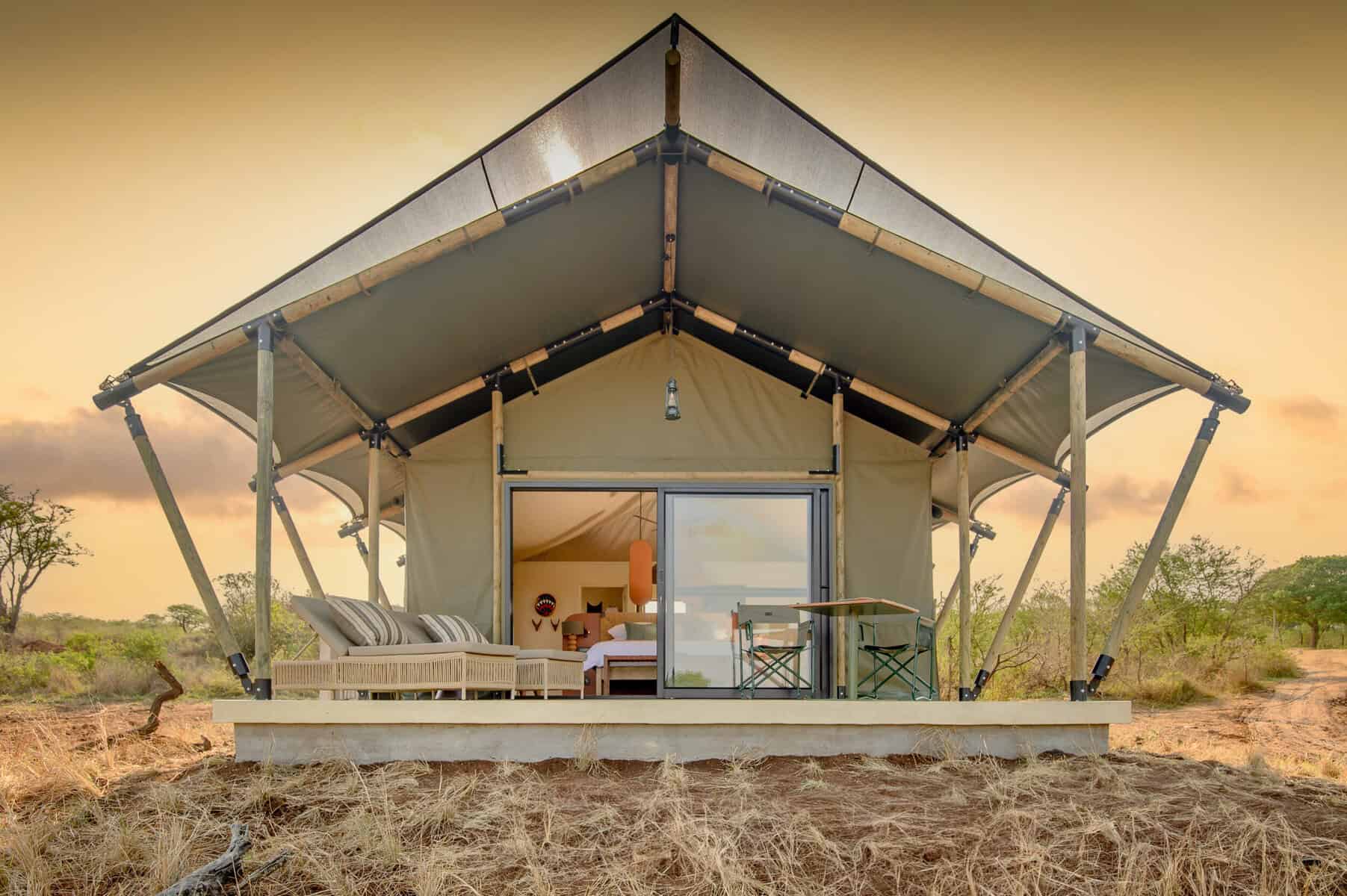 A render of a tent at Club Med's upcoming safari camp. Picture: Supplied