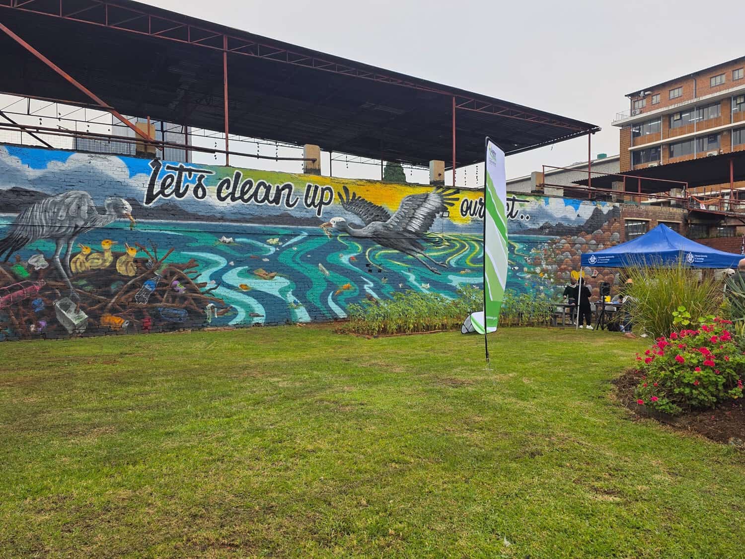 TUT mural turns Pretoria wall into water plea