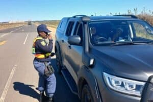 Members of the Fezile Dabi District conducted a Vehicle Checkpoint (VCP) operation along the R59. Photo supplied by SAPS Communication Unit