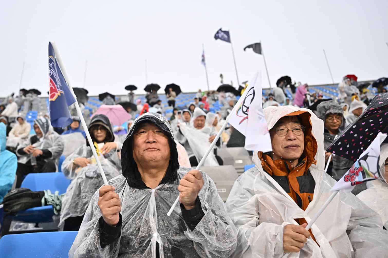 Spectators wait for the start of the Women's Asian Champions League