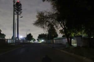 Darkness over the city.