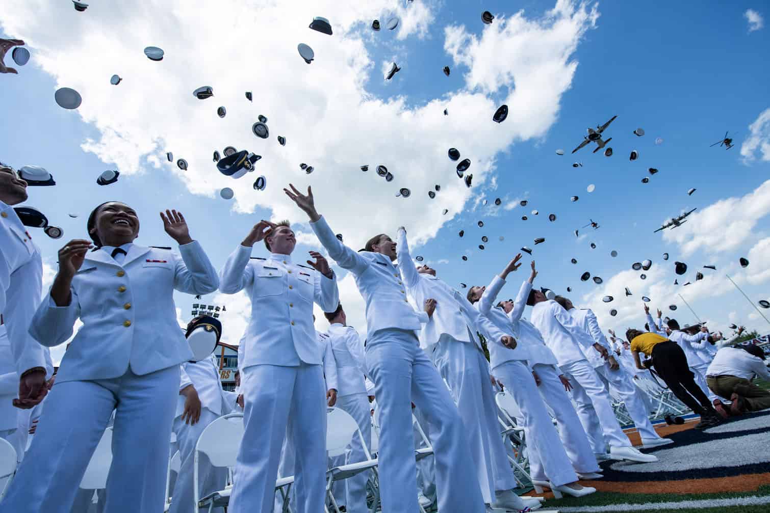 US President Donald Trump delivers the keynote address to the United States Coast Guard's 2026 graduating class