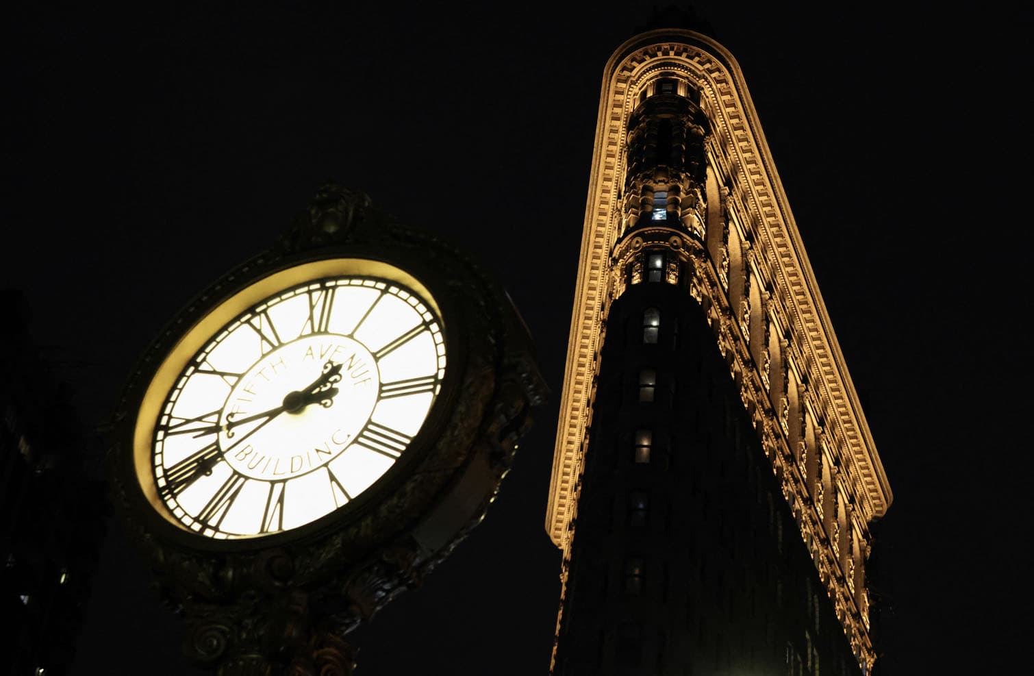 The Flatiron building's Beaux-Arts detailing