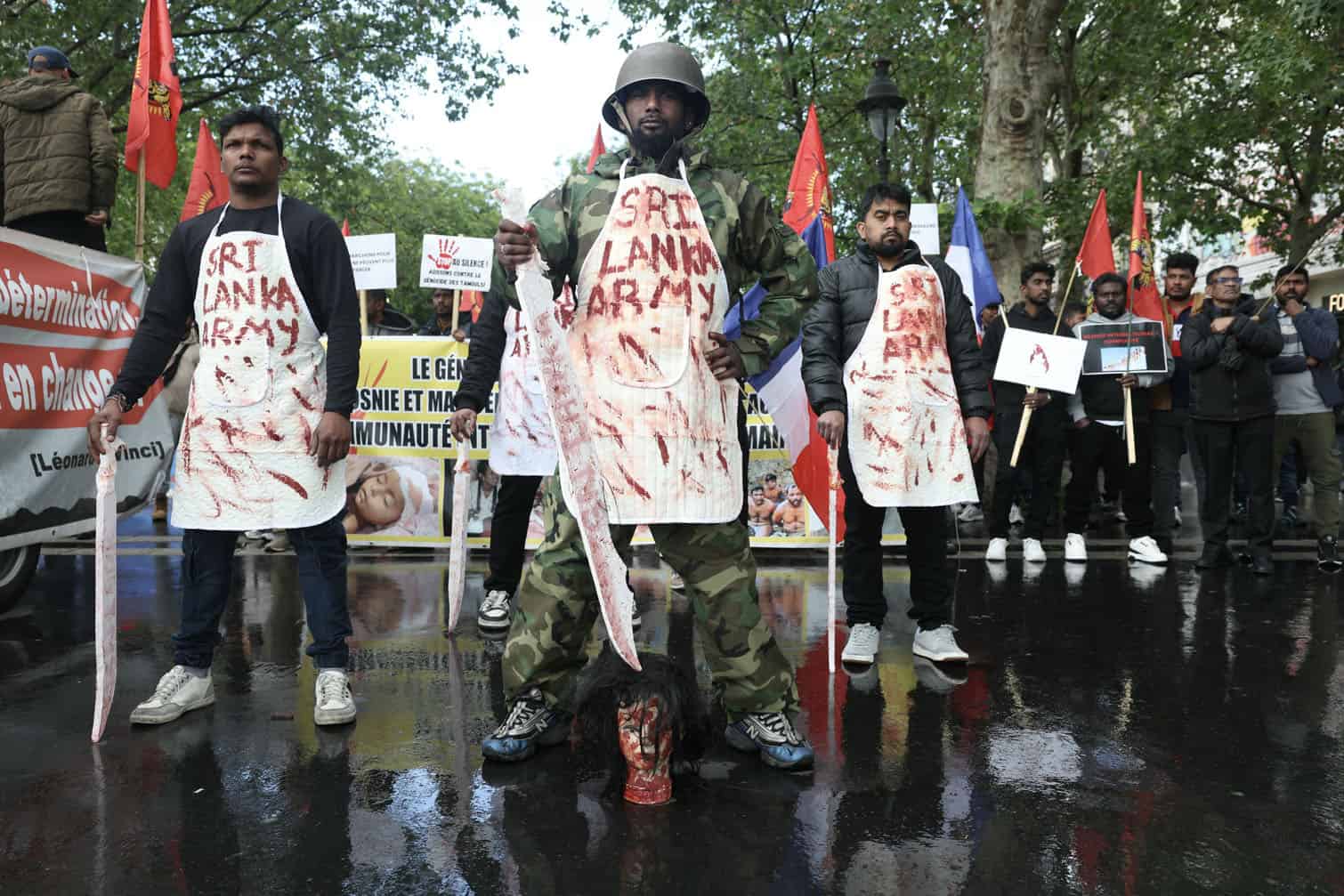 Members of the Tamil community in France