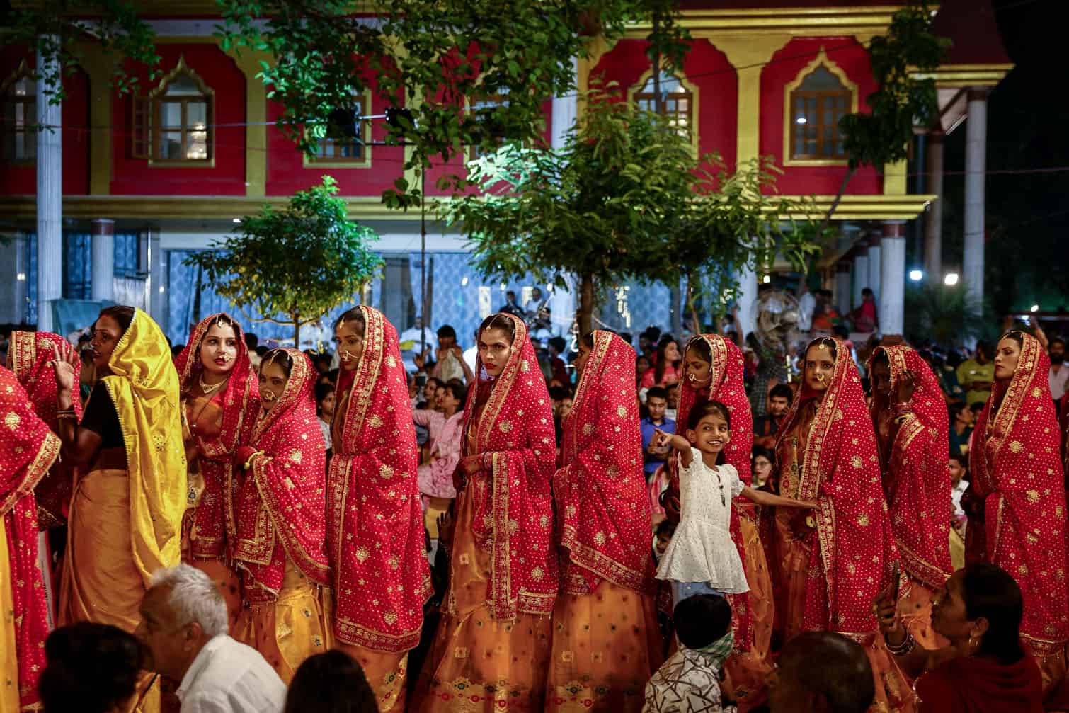 Brides arrive to get married