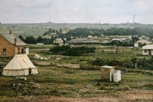 An early photo of Krugersdorp. Photo supplied and colourised by AI.
